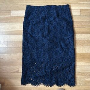 Sandro Paris navy blue lace skirt SOLD